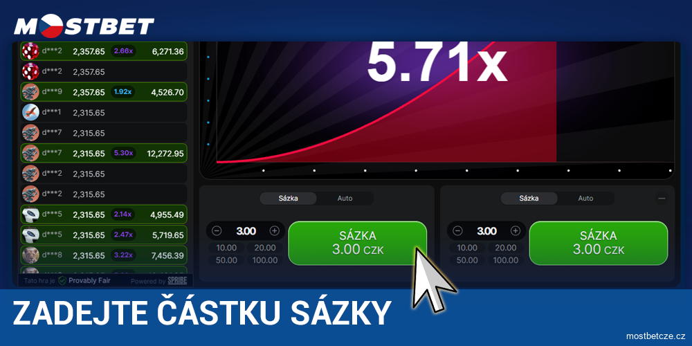 Učiňte sázku v Aviator Mostbet Česko